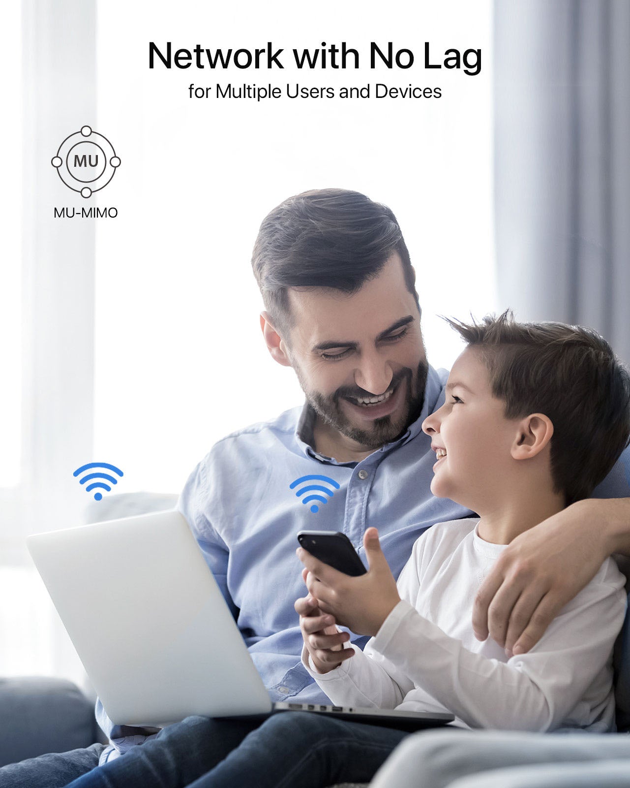 1200Mbps WiFi Access Point Supports MU-MIMO Technology Enables Increased Data Capacity for Simultaneous Connections on Multiple Devices