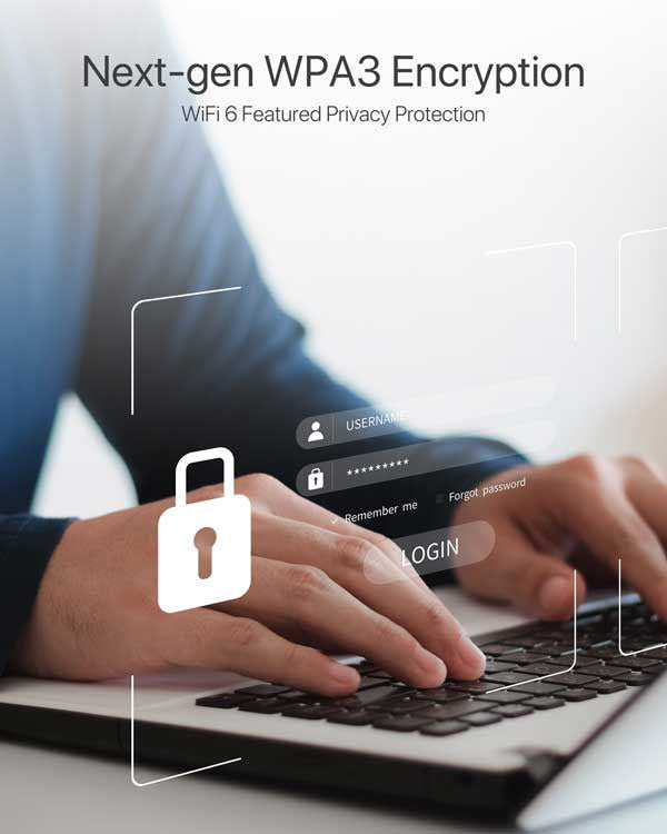 WiFi 6 usb adapter supports WPA3 encryption.