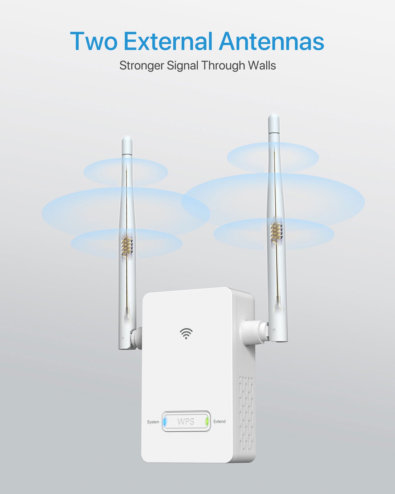 WiFi to Ethernet Adapter Wireless Bridge Receives Stronger Signal from Home WiFi Router with External High Gain Antennas